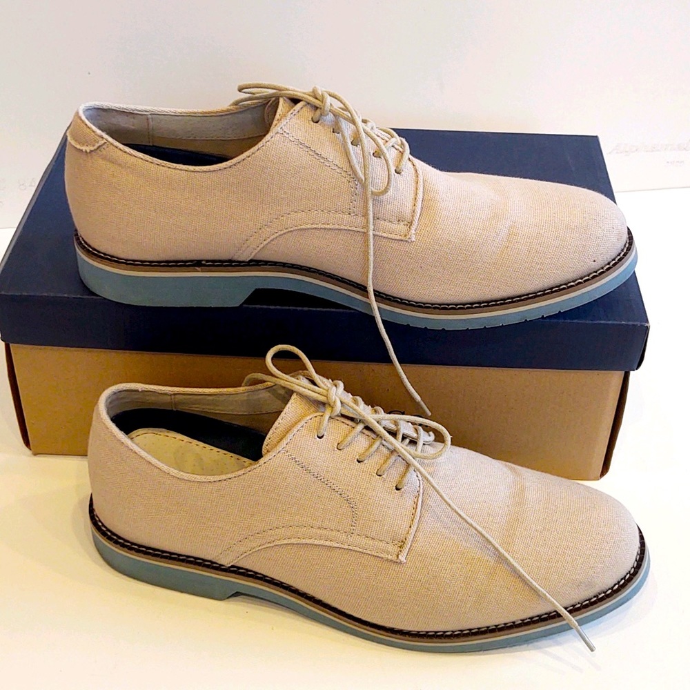 [GH Bass] Men’s Beige Linen Shoes - Picture 2 of 7